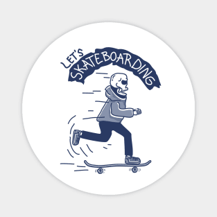 skateboard skeleton II Magnet